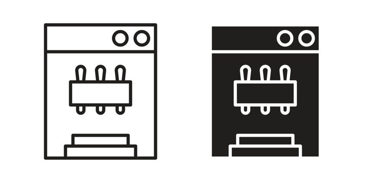 Ice cream maker icons for templates, web design and infographics