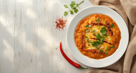 Flavorful Cheese Tawa Locho with artistic arrangement for adventurous food lovers