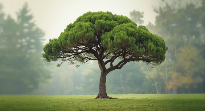 Majestic juniper tree with robust upright growth over years