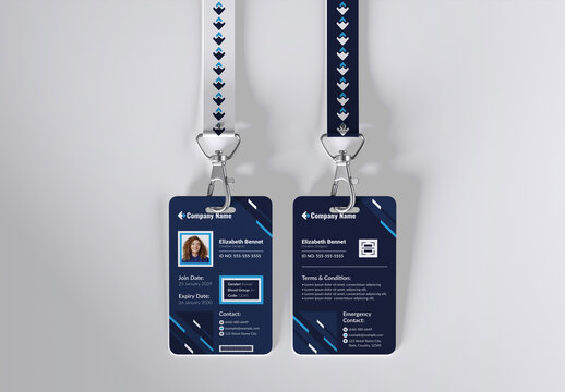 Corporate ID Card Template Design Layout