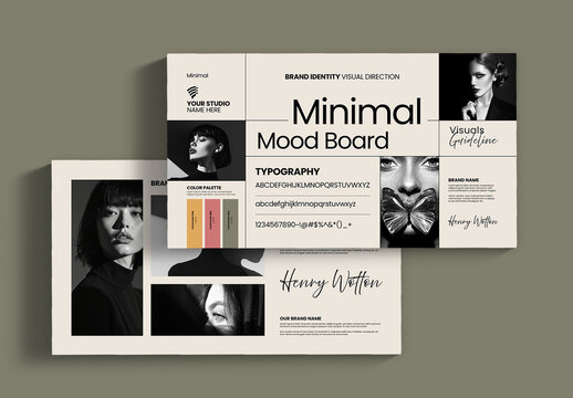 Modern Minimal Brand Identity Mood Board