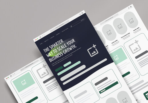Modern Business Website Landing Page Template UI Design