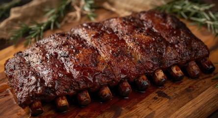 Deliciously smoked baby back ribs cooked slow and tender