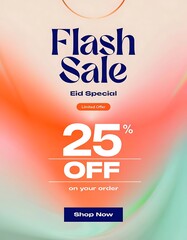 Flash Sale Eid Special 25 Percent Off discount offer