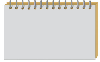 blank notebook isolated on white