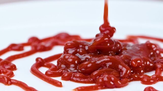 A video of ketchup swirling