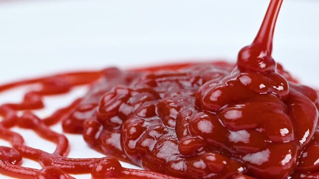 A video of ketchup swirling
