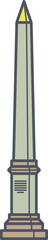 Naklejka premium French monument color icon. Paris architecture symbol