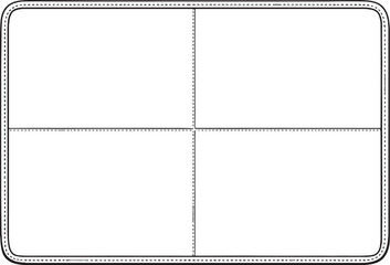 Pet Cooling Mat Pad Black and White Line Art Illustration