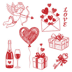 Valentines Letter Stock Illustrations