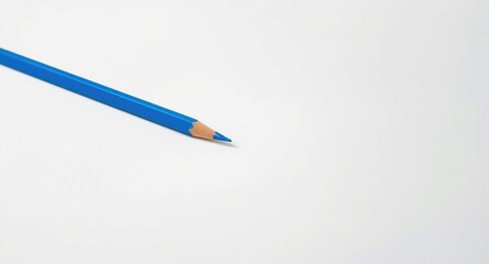 Blue pencil and eraser placed on a white surface perfect for text or design