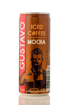 Gaziveren ,Cyprus 10.05.2025 250ml Mocha Coffee Iced Gustavo Ilalal Coffee Milk 
