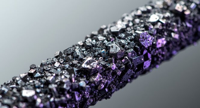 Detailed view of ferrotitanium enhancing steel alloy properties