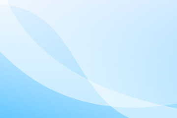 水色のグラデーションと曲線ウェーブの抽象背景デザイン素材