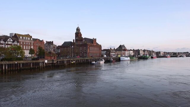 View of the Great Yarmouth Borough Council building, an iconic historic landmark located in the heart of Great Yarmouth city centre, Norfolk, England.