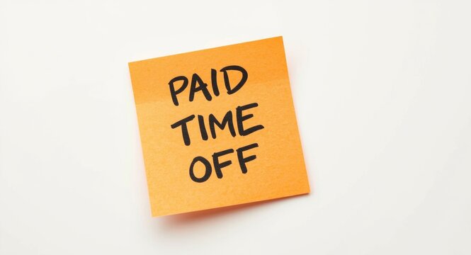 Orange reminder note explaining Paid Time Off abbreviation