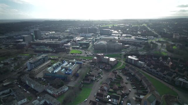 Basildon, Essex, Point Of View Aerial Drone