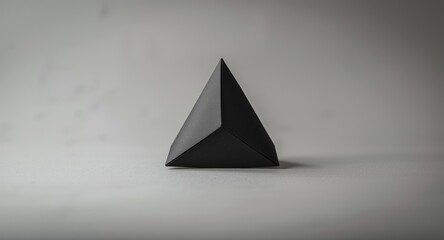 Fototapeta premium Unusual abstract flat silhouette object with triangle origami design for backgrounds