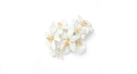 Fototapeta premium Nature detail showing white edelweiss blossoms on an uncluttered plain background