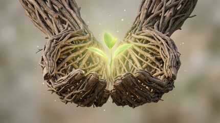 April 22nd Care: Twigs Forming Hands and Plant