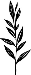 Fototapeta premium decorative plant silhouette illustration