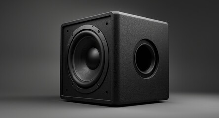 Obraz premium Speaker assembly enclosed in a precision subwoofer casing