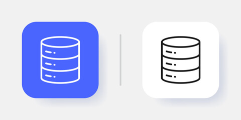 Database Management UI Button Icon with Active and Inactive States for SaaS Dashboard