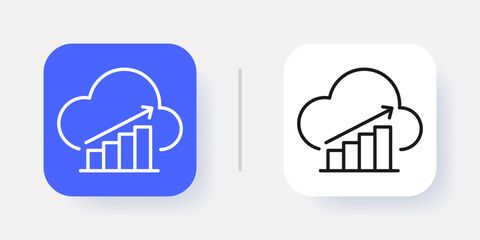 Database Management UI Button Icon with Active and Inactive States for SaaS Dashboard