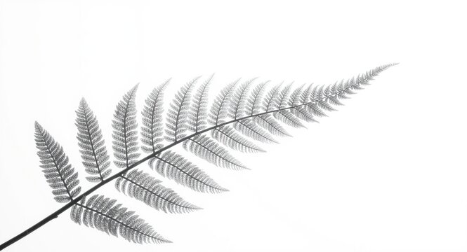 Silver fern silhouette rendered in monochrome tones