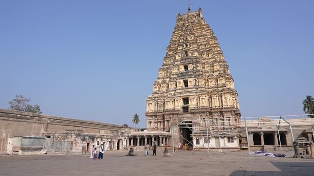 Traditional Dravidian Temple Exterior Hampi Karnataka