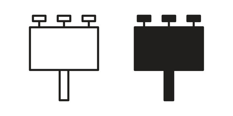Obraz premium Billboard icon collection with multiple styles. EPS10