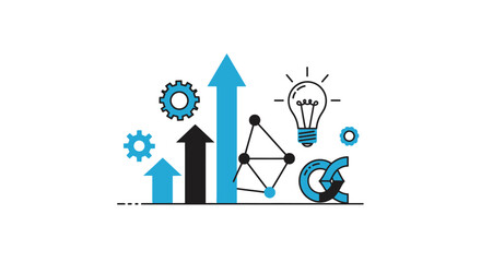 Obraz premium Abstract illustration depicting growth, innovation, and technological advancement concepts
