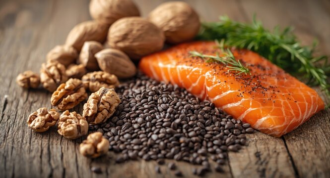 Nutrient dense superfoods packed with antioxidants and omega 3 fatty acids boosting brain memory and immunity