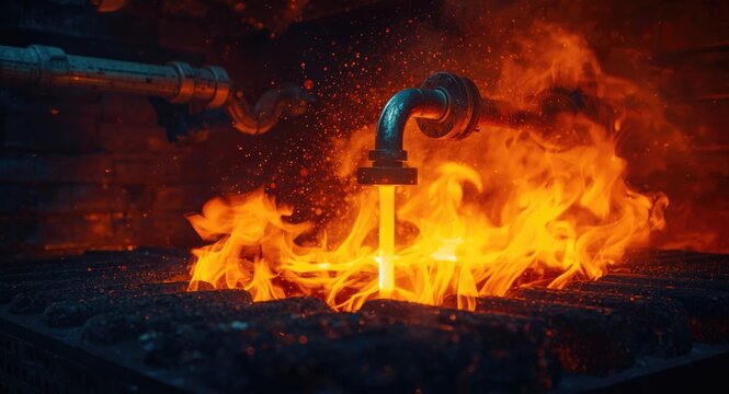 Coal fired boiler grate with hot flame and urea injection nozzle targeting nitrogen oxide levels