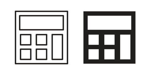 Calculator icon collection with multiple styles. EPS10