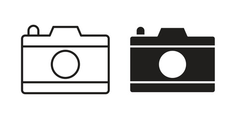 Camera icon collection with multiple styles. EPS10