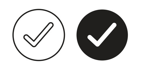 Check mark icon collection with multiple styles. EPS10