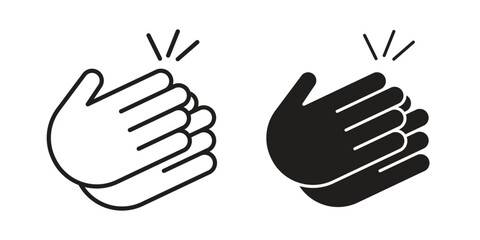 Clap icon collection with multiple styles. EPS10