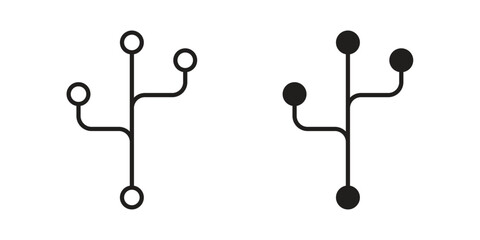 Code branch icon collection with multiple styles. EPS10