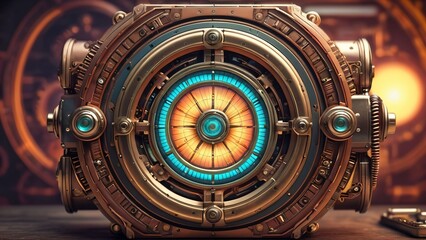 Sci-Fi Energy Core Reactor Close View