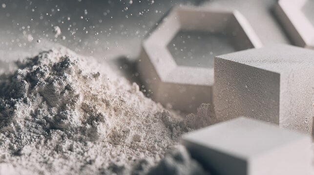 High Fidelity Industrial Background with Aluminum Oxide Powder