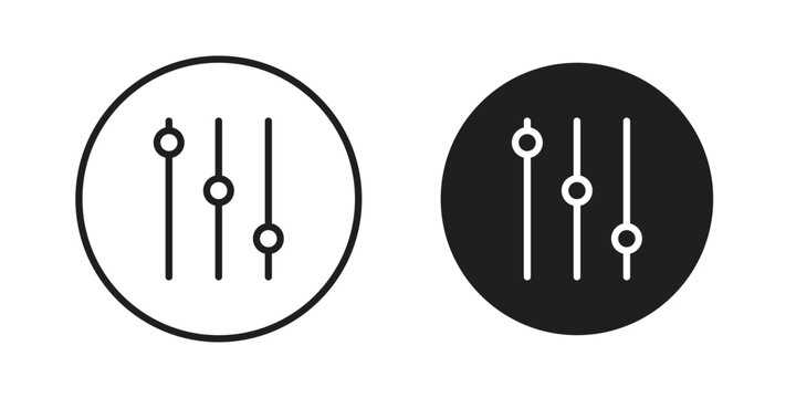 Equalizer icon collection with multiple styles. EPS10