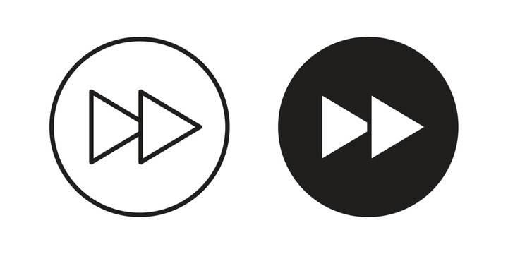 Fast forward icon collection with multiple styles. EPS10