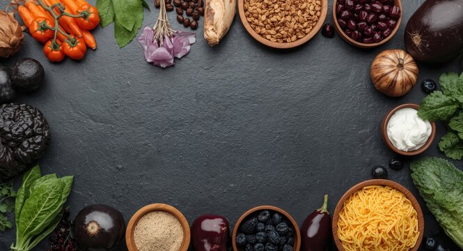 Natural serotonin boosters in everyday foods with copy space for text