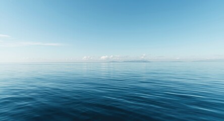 Fototapeta premium Tranquil sea surface with drifting clouds above