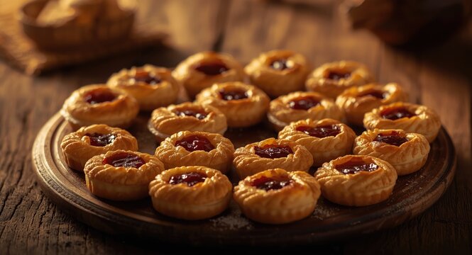 Traditional Argentine Sweet Pastries Pastelitos with Rich Membrillo