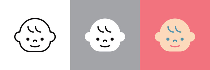 赤ちゃんの顔アイコン