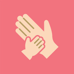 Obraz premium 親子の手アイコン