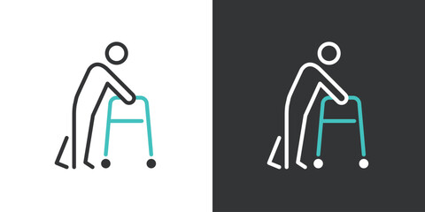 歩行器のシンプルなアイコン