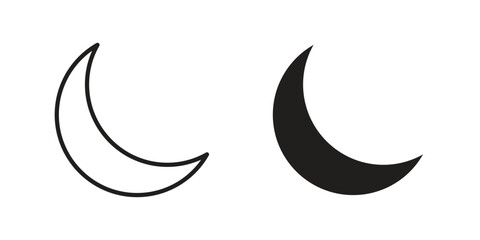 Moon icon collection with multiple styles. EPS10 © David